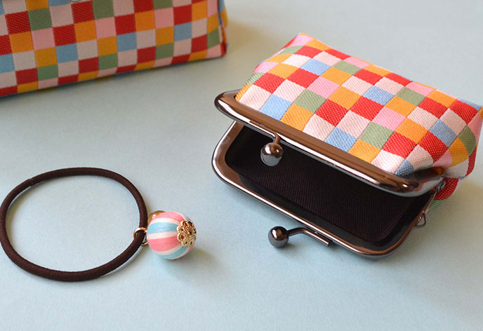 マルチ市松のがま口(カランコロン京都)