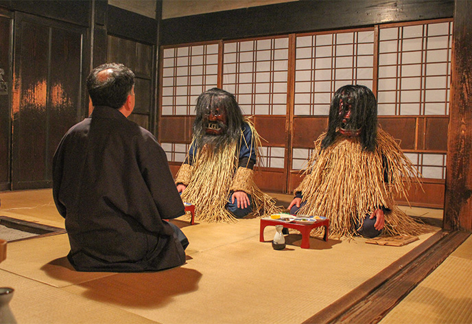 なまはげ体験(男鹿真山伝承館)