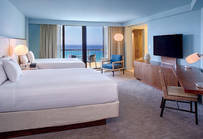 ハイアット・リージェンシー・ワイキキ・ビーチ・リゾート＆スパ　15階以上のオーシャンフロント　一例