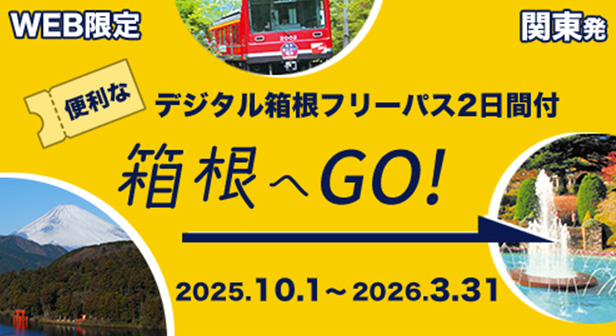 デジタル箱根フリーパス2日間付　箱根へGO！