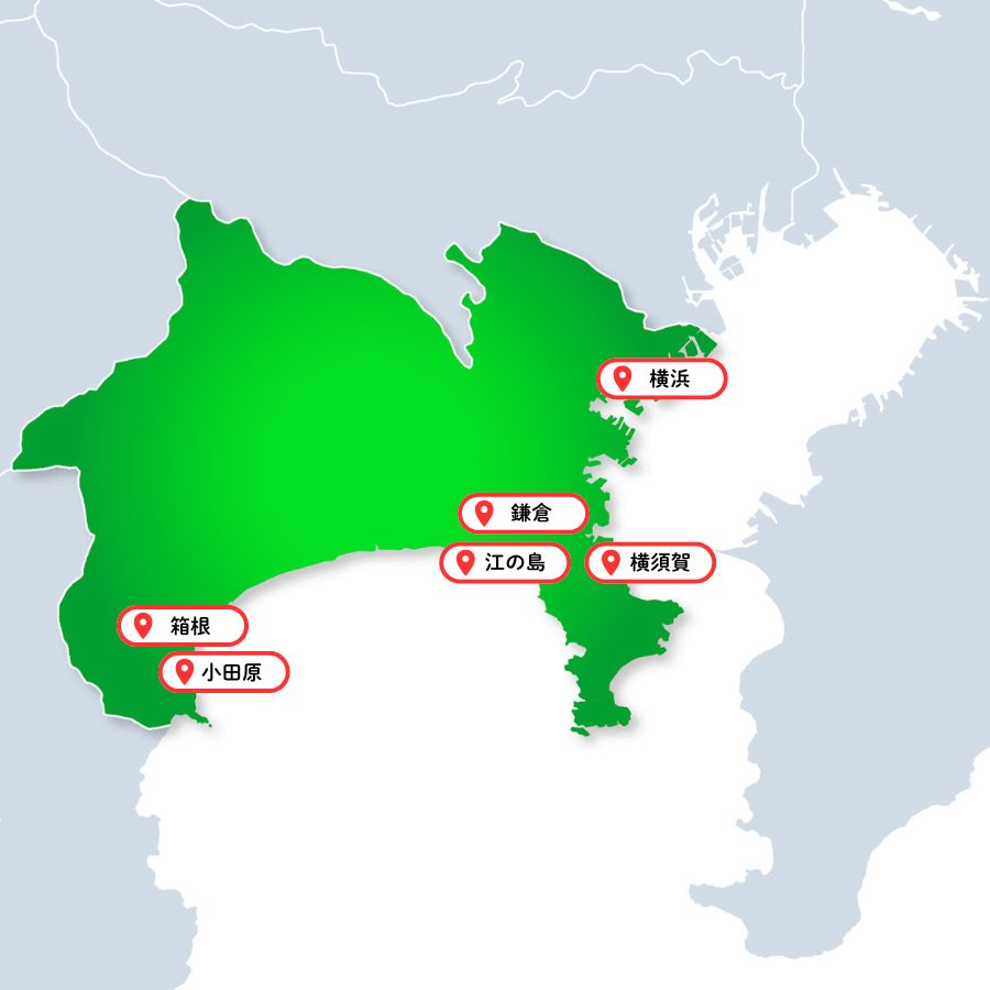 神奈川の観光マップ