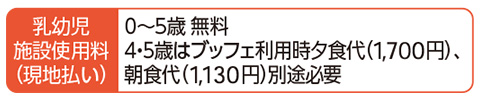 苗場プリンスホテル 乳幼児施設使用料（現地払い）