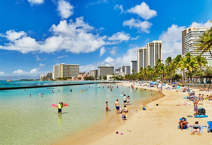ワイキキビーチ(オアフ島)