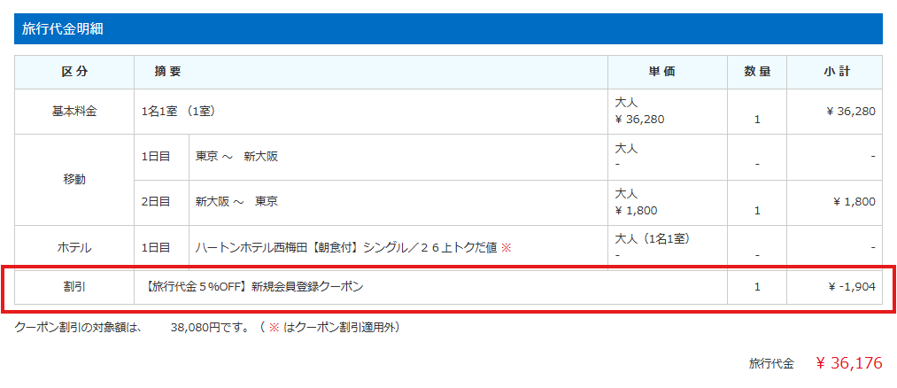 クーポンの使い方 Step2