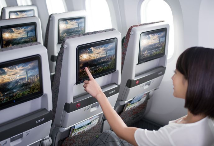 エバー航空機内