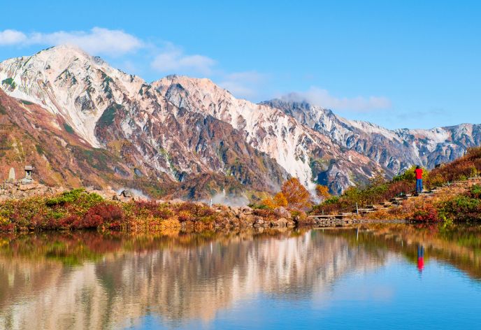 秋の唐松岳登山