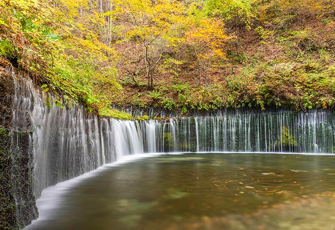 紅葉イメージ　軽井沢白糸の滝