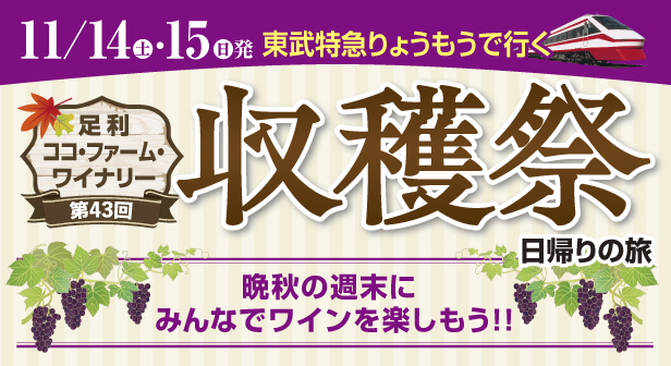 ココ・ファーム・ワイナリー収穫祭　日帰りの旅