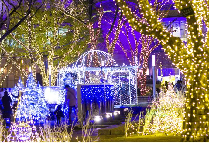 警固公園のクリスマスイルミネーション