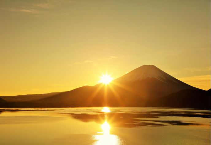 初日の出　富士山
