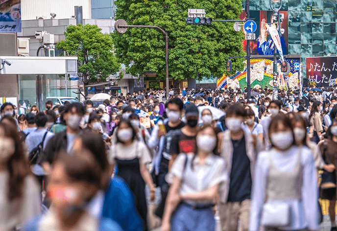 人ごみを避ける