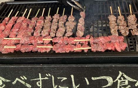 ワイナリーの屋台（串焼き足利牛） イメージ