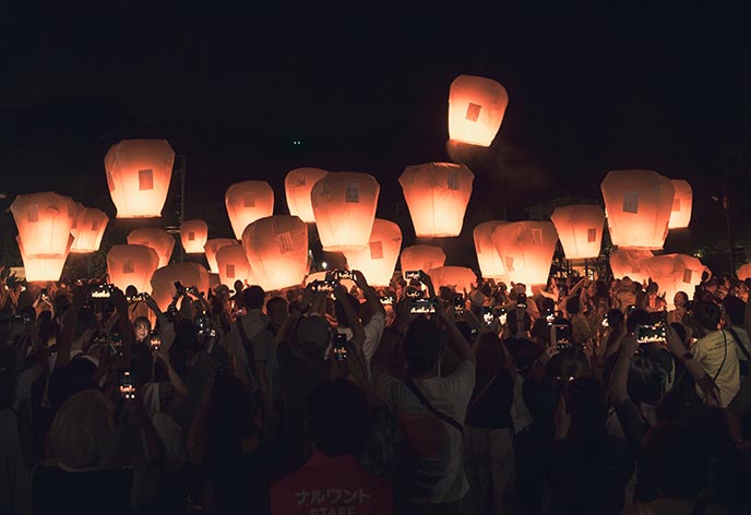 2024年合同天燈上げの様子