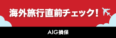 海外旅行保険　旅行直前チェック