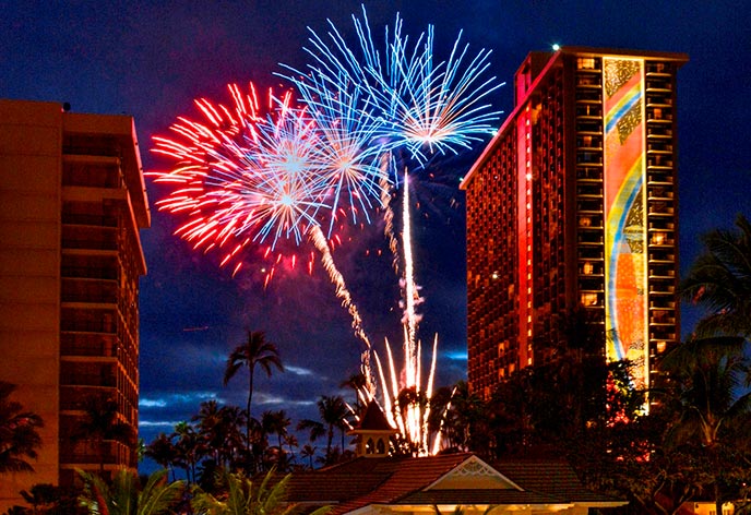 ヒルトン・ハワイアン・ビレッジ・ワイキキ・ビーチ・リゾート　花火2