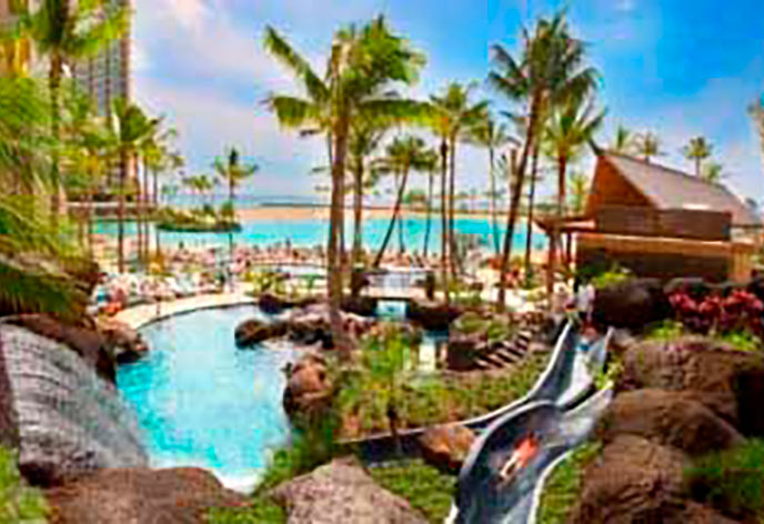 ヒルトン・ハワイアン・ビレッジ・ワイキキ・ビーチ・リゾート　プール1