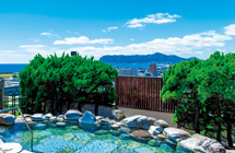 湯の川温泉 啄木亭 露天風呂 女性側